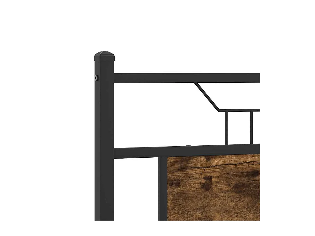 Cadre de lit sans matelas chêne fumé 140x200 cm bois ingénierie