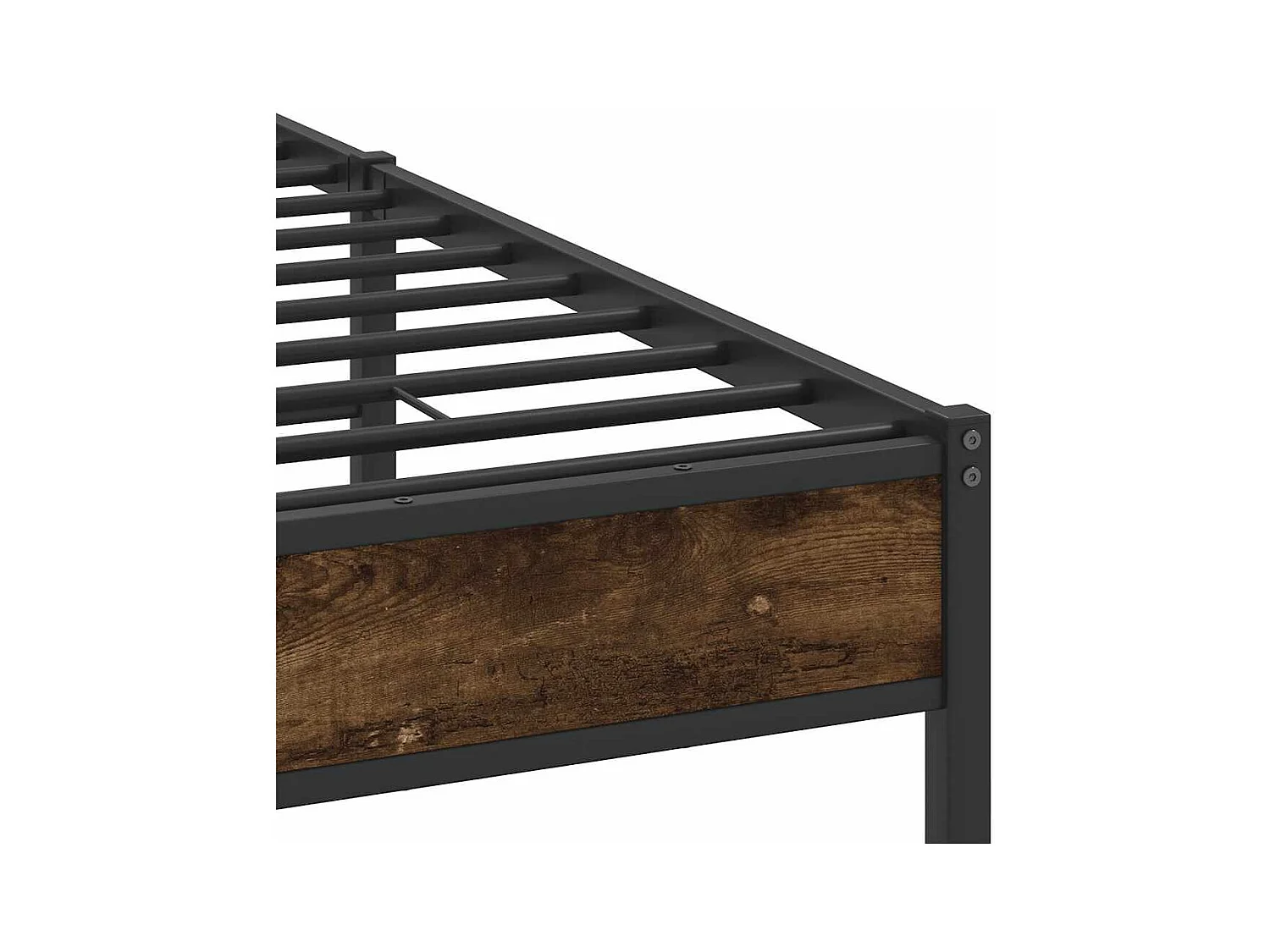 Cadre de lit sans matelas chêne fumé 140x200 cm bois ingénierie