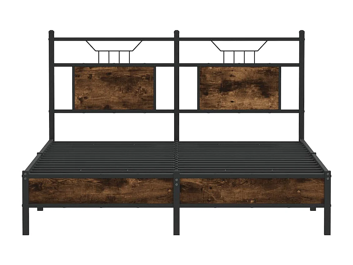 Bedframe zonder matras hout gerookt eikenkleurig 140x200 cm