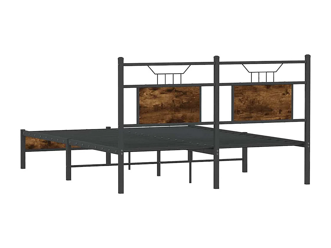 Bedframe zonder matras hout gerookt eikenkleurig 140x200 cm