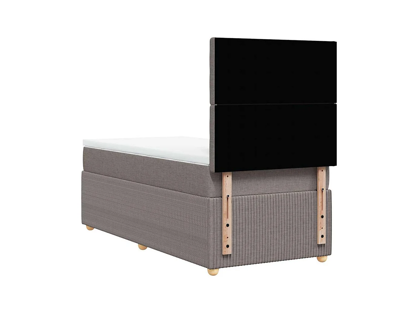 Sommier à lattes de lit avec matelas Taupe 90x190 cm Tissu