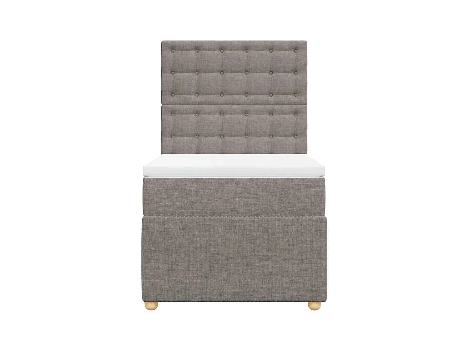 Boxspringbett mit Matratze Taupe 90x190 cm Stoff