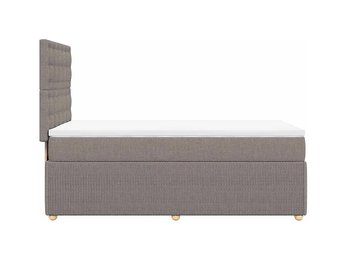 Boxspringbett mit Matratze Taupe 90x190 cm Stoff