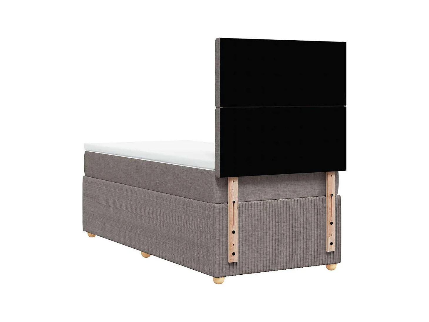 Boxspringbett mit Matratze Taupe 90x190 cm Stoff