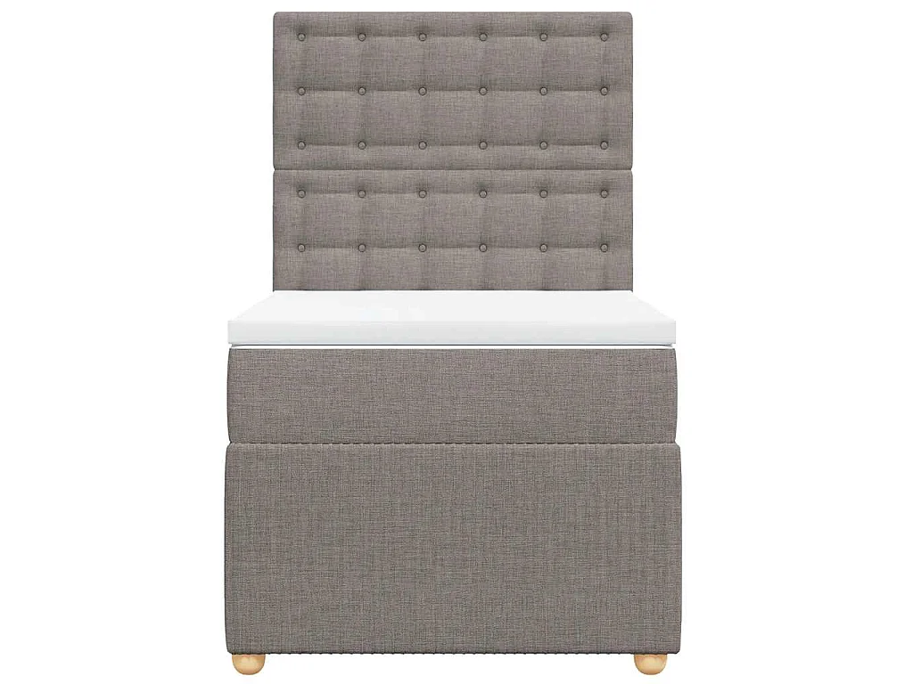 Boxspringbett mit Matratze Taupe 90x190 cm Stoff