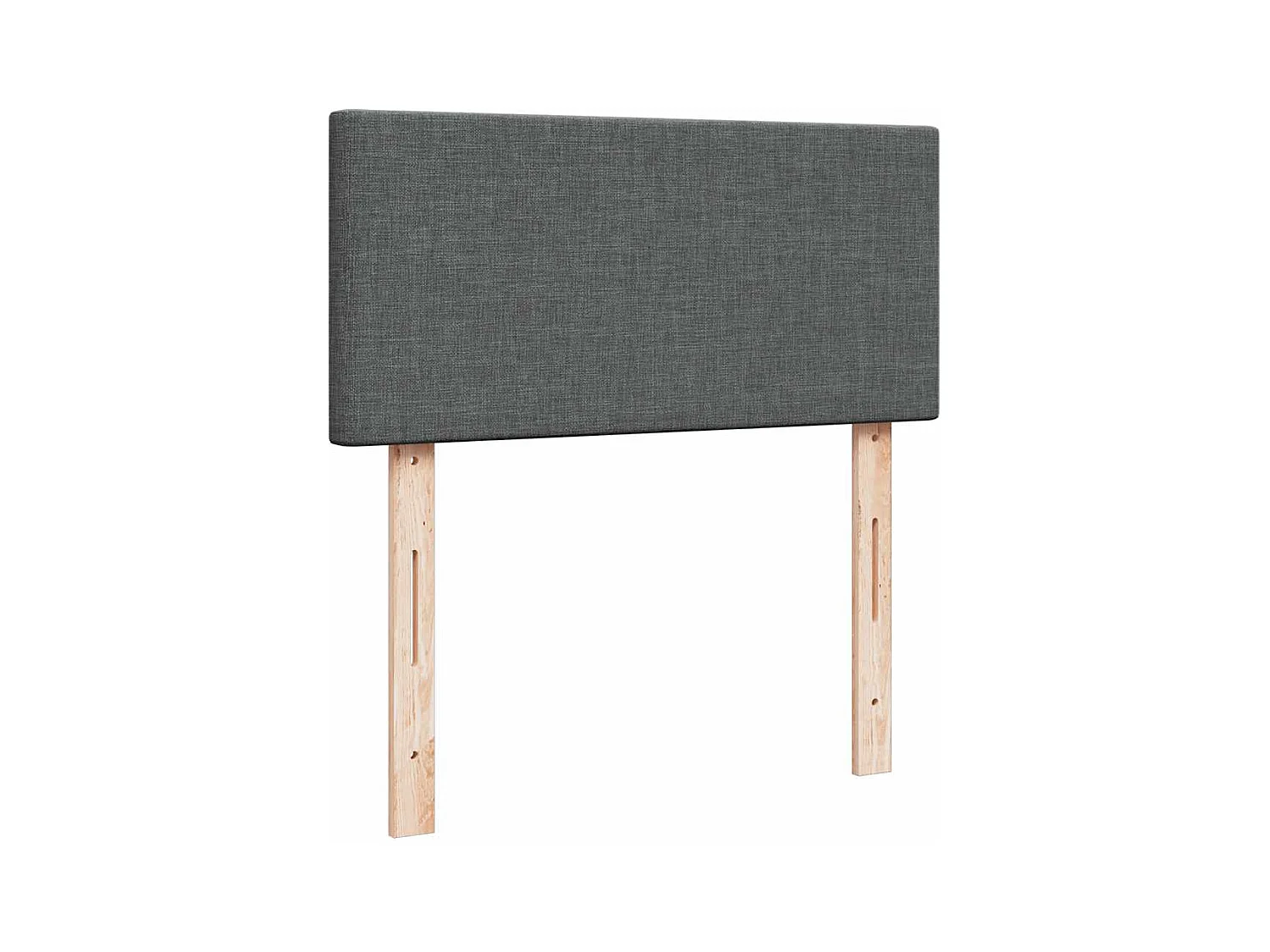 Boxspring met matras stof donkergrijs 90x200 cm