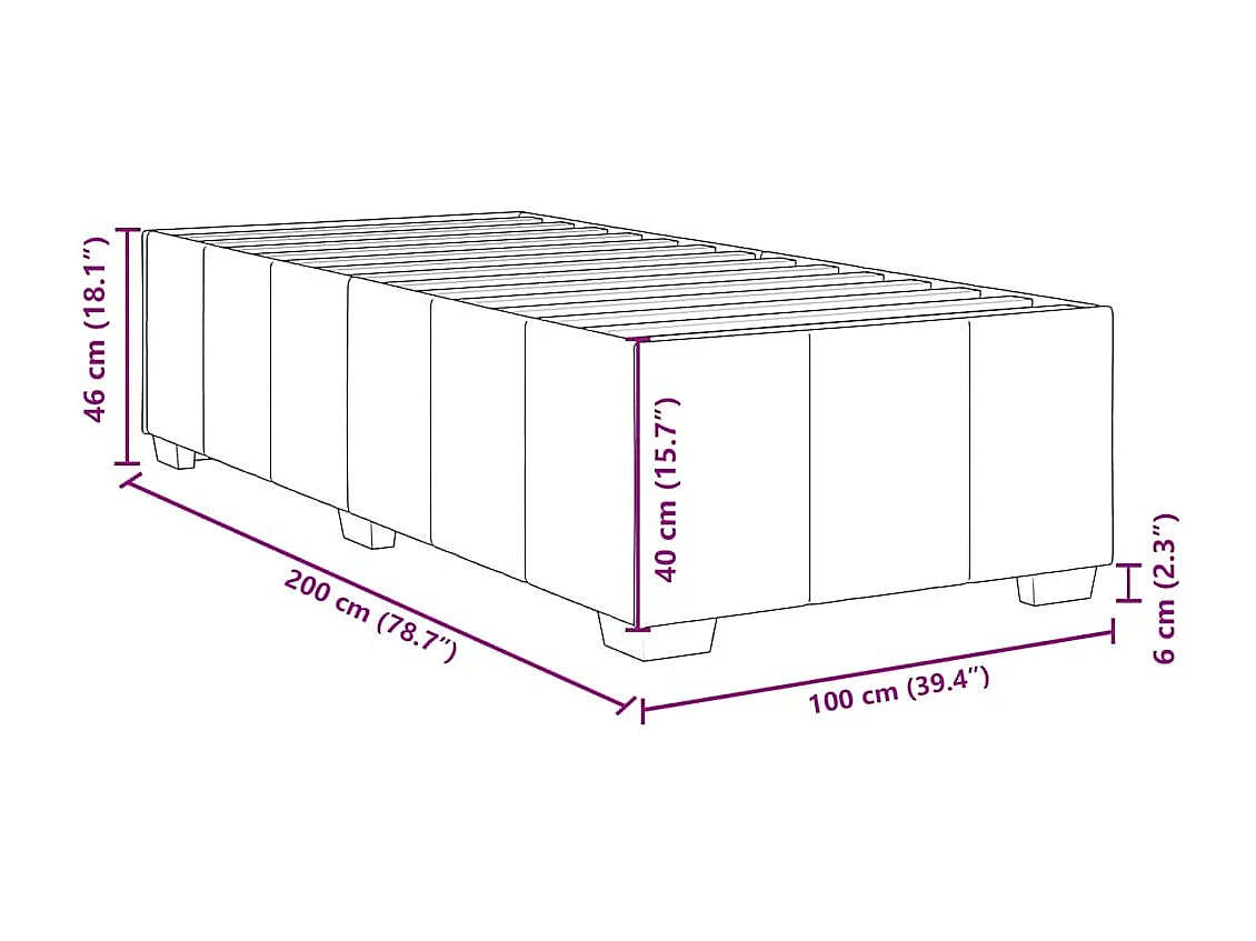 Cama com molas/colchão 100x200 cm tecido cinza-acastanhado