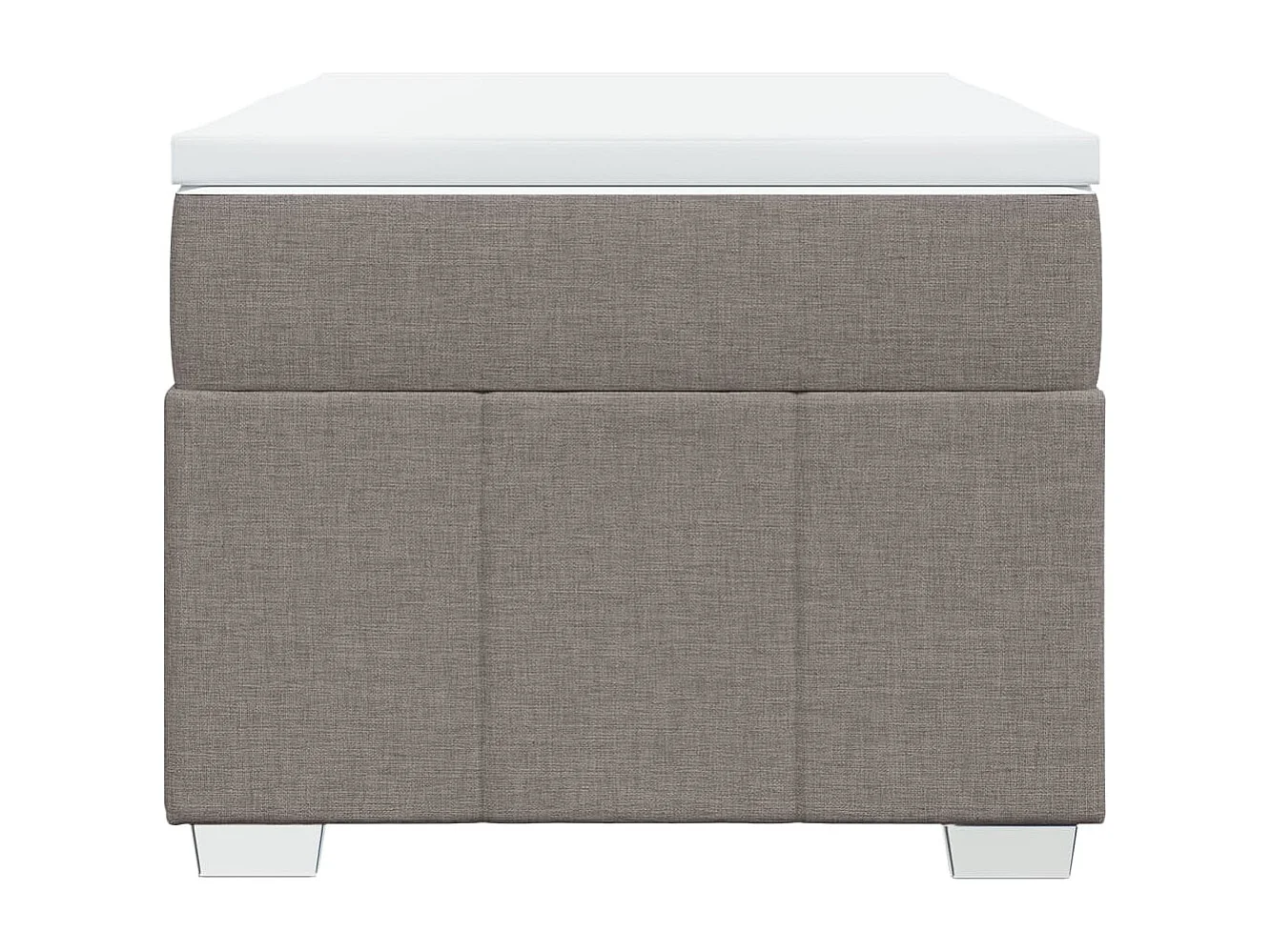 Cama com molas/colchão 100x200 cm tecido cinza-acastanhado