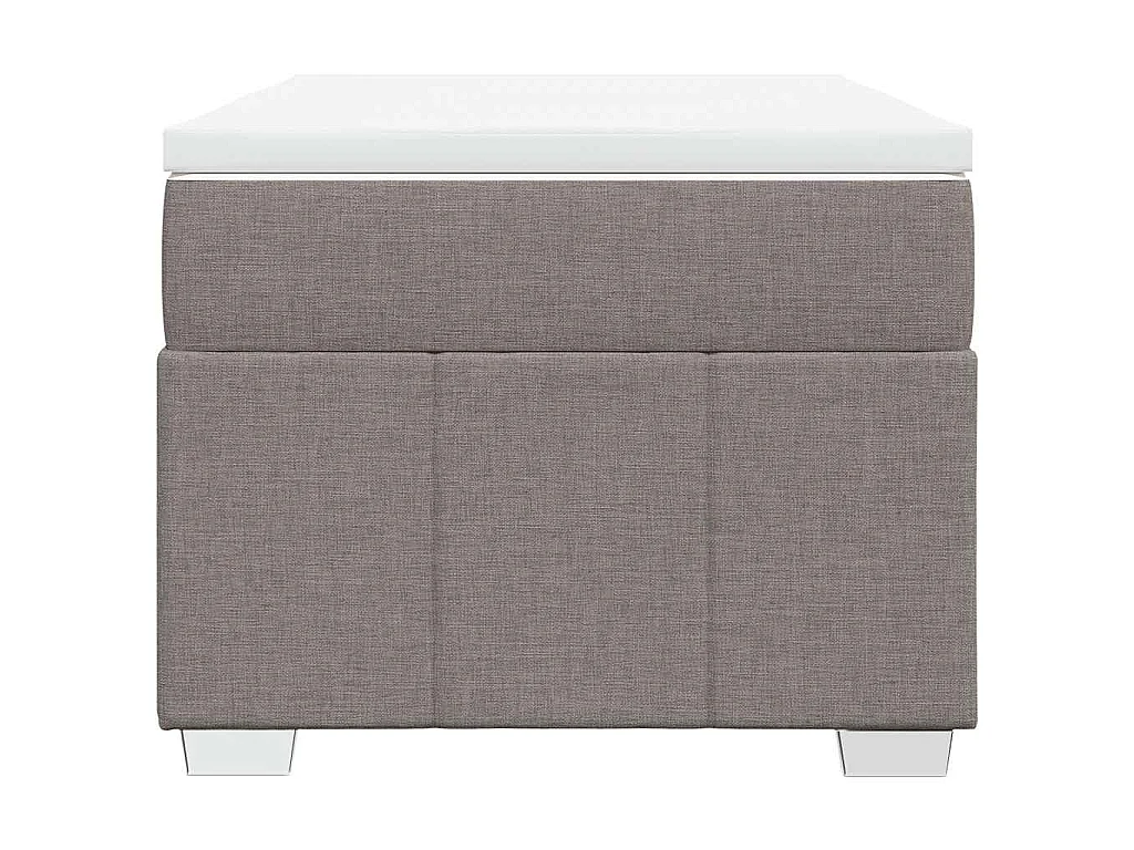 Boxspringbett mit Matratze Taupe 100x200 cm Stoff