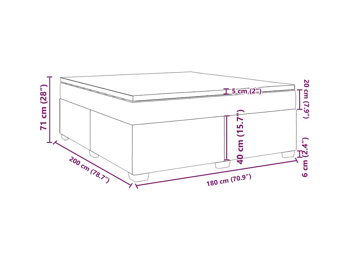 Sommier à lattes de lit avec matelas Gris clair 180x200cm Tissu