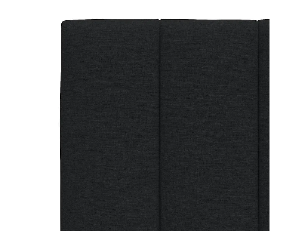 Lit avec matelas Hanko noir 90x190 cm tissu