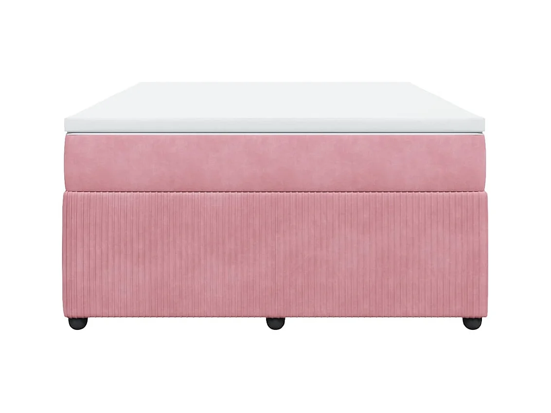 Sommier à lattes de lit avec matelas Rose 140x200 cm Velours