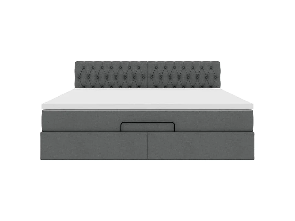Struttura Letto Pouf con Materasso 180x200 cm in Tessuto
