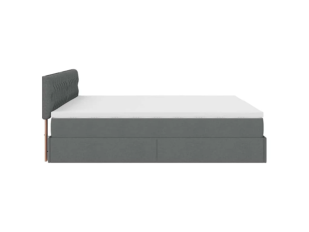 Struttura Letto Pouf con Materasso 180x200 cm in Tessuto