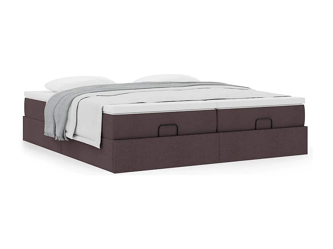 Struttura Letto Pouf con Materassi 180x200 cm in Tessuto