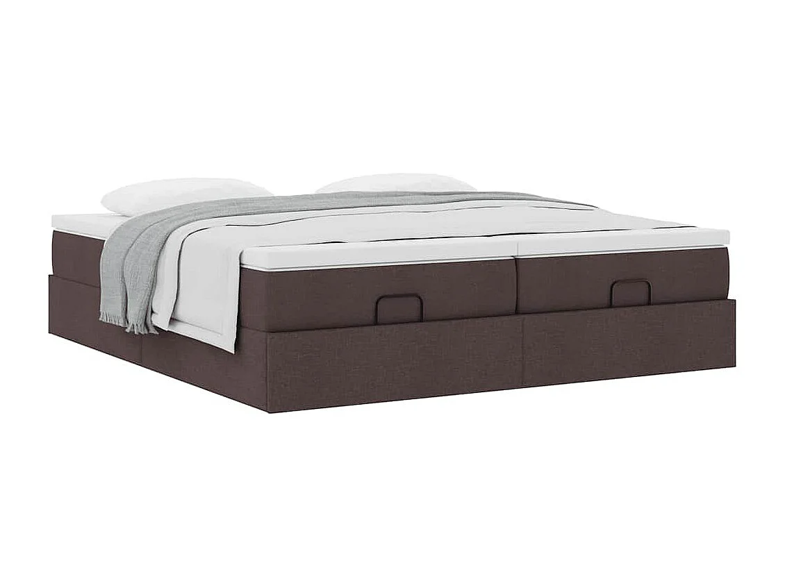 Struttura Letto Pouf con Materassi 180x200 cm in Tessuto