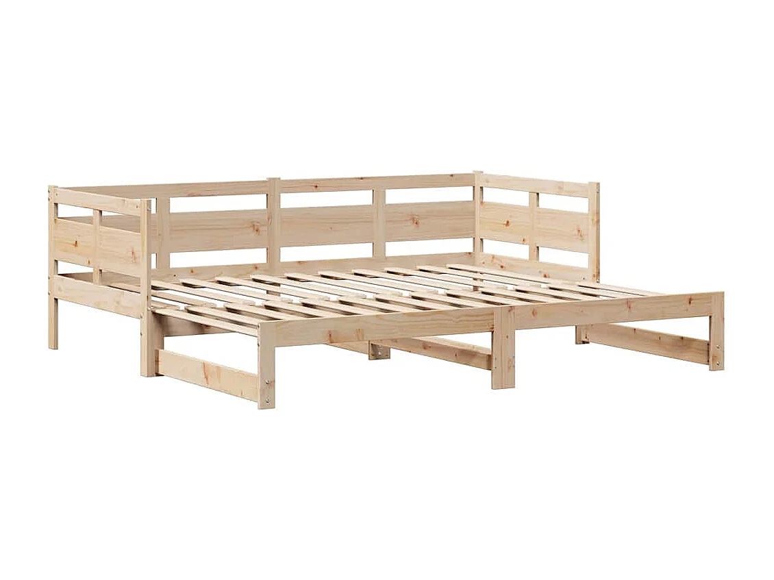 Tagesbett Ausziehbar mit Schubladen ohne Matratze 90x190 cm