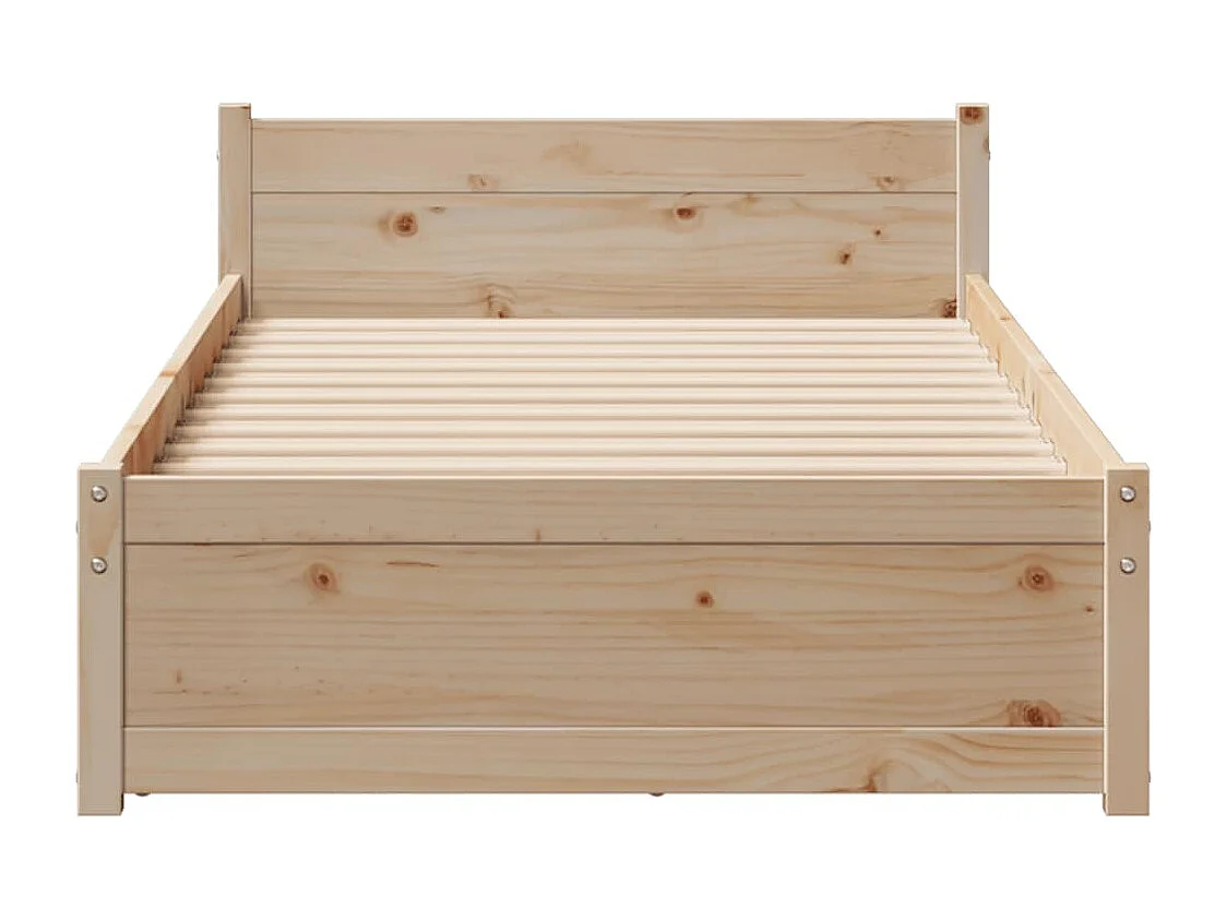 Cadre de lit sans matelas 90x190 cm bois de pin massif