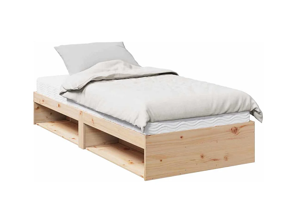 Lit de jour avec matelas 90x190 cm bois de pin massif