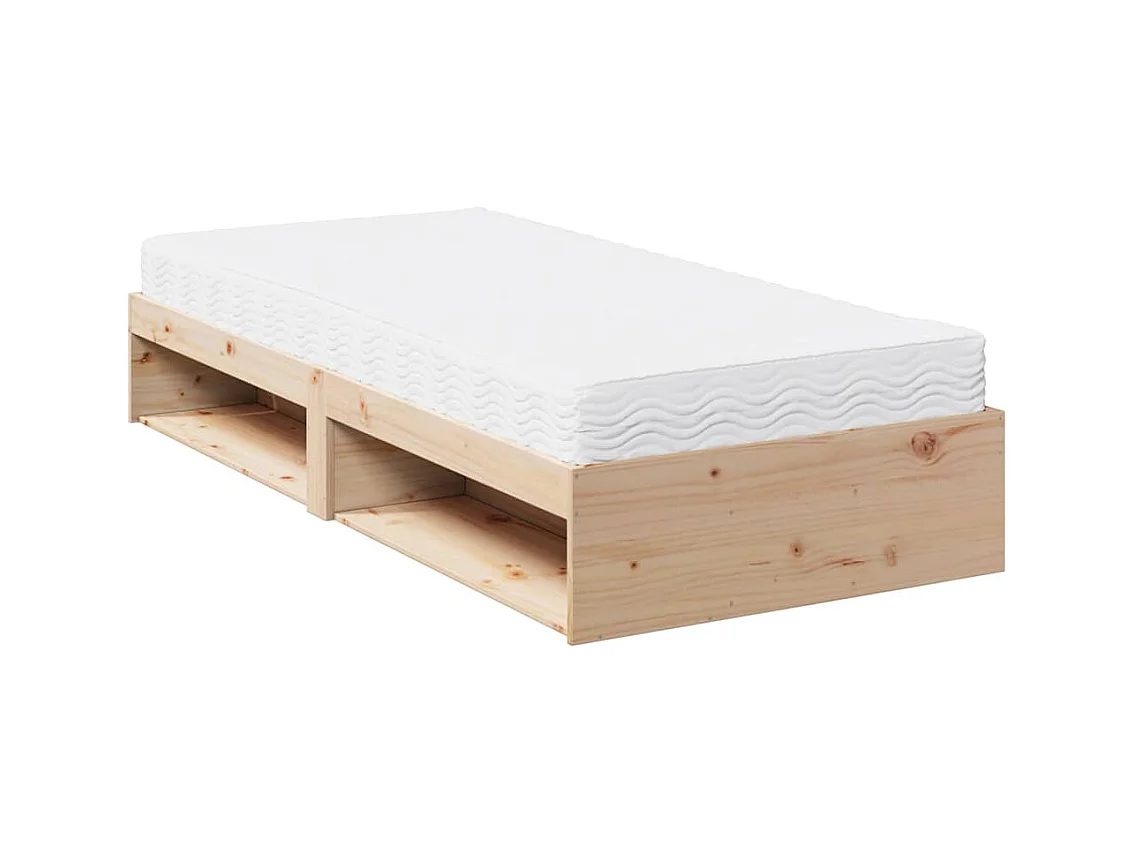 Lit de jour avec matelas 90x190 cm bois de pin massif