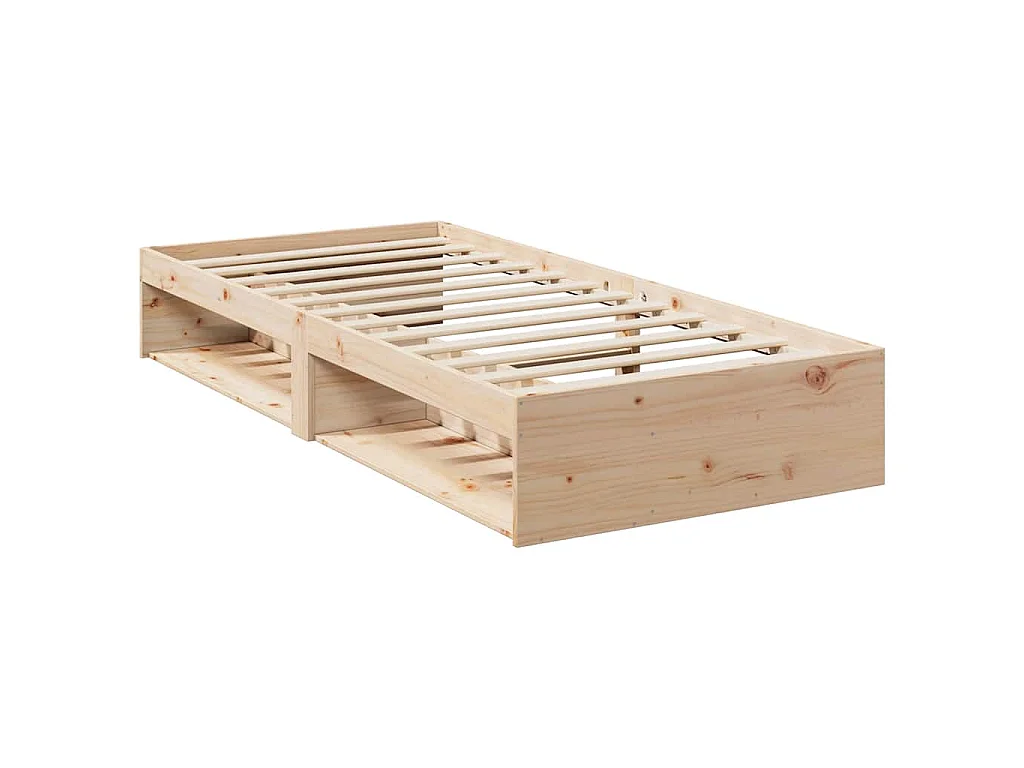 Lit de jour avec matelas 90x190 cm bois de pin massif