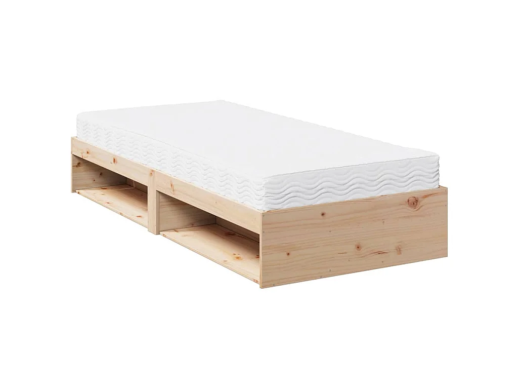 Lit de jour avec matelas 90x190 cm bois de pin massif