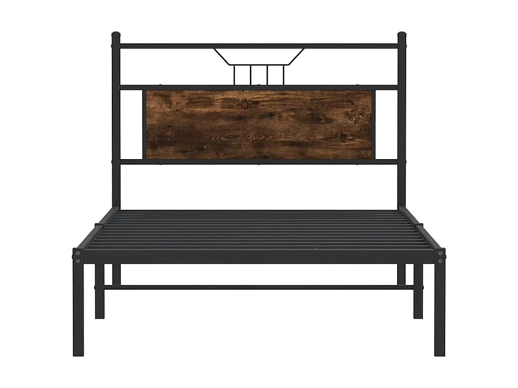 Bedframe zonder matras hout gerookt eikenkleurig 100x190 cm
