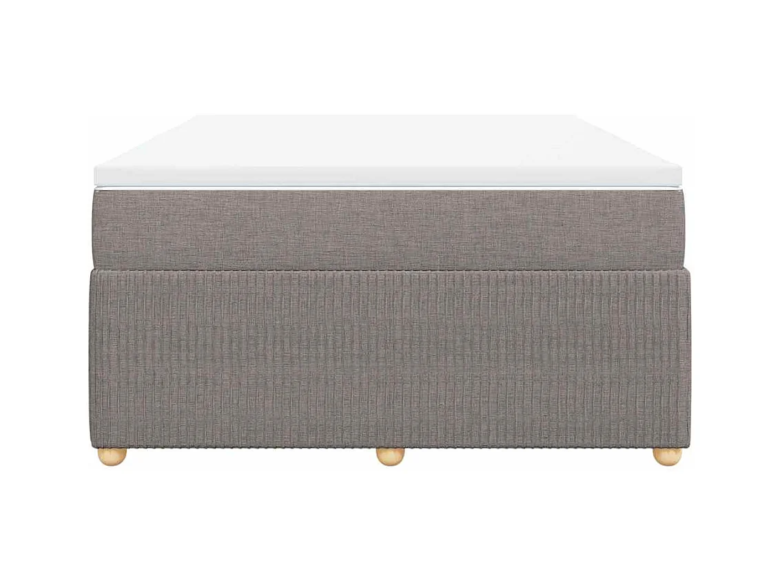 Sommier à lattes de lit avec matelas Taupe 140x190 cm Tissu