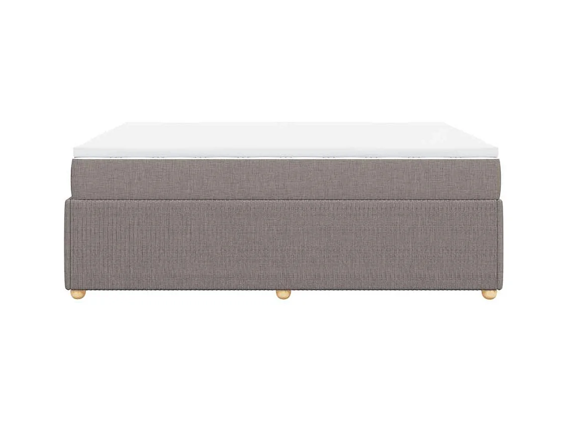 Sommier à lattes de lit avec matelas Taupe 140x190 cm Tissu