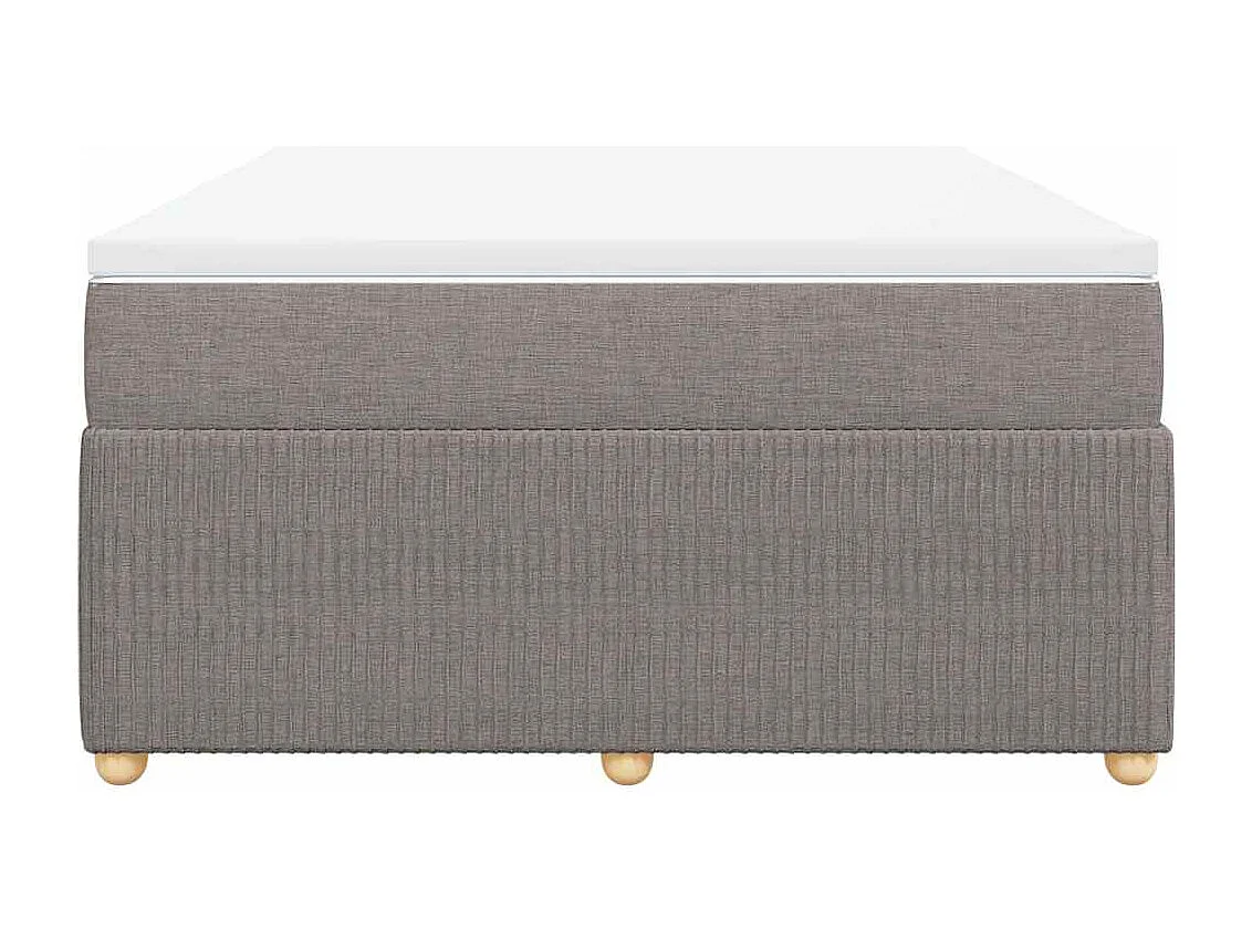 Boxspring met matras stof taupe 140x190 cm