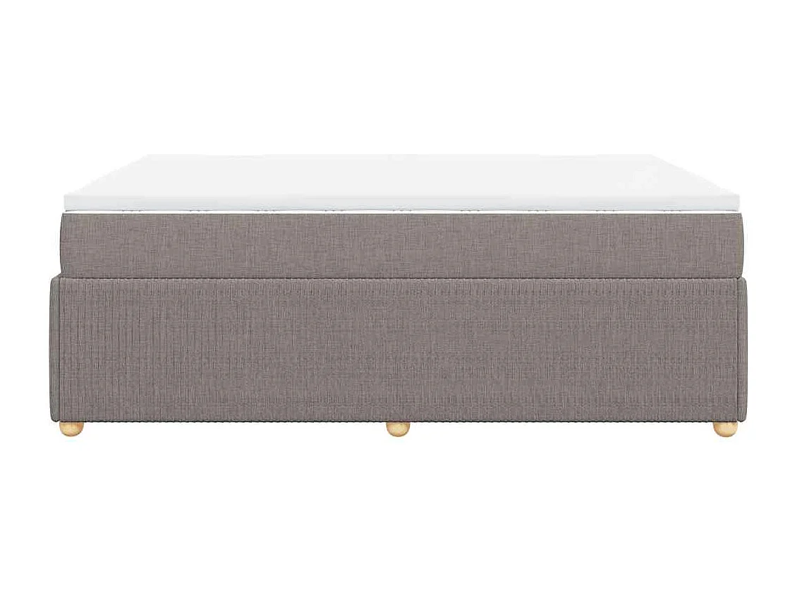 Boxspring met matras stof taupe 140x190 cm