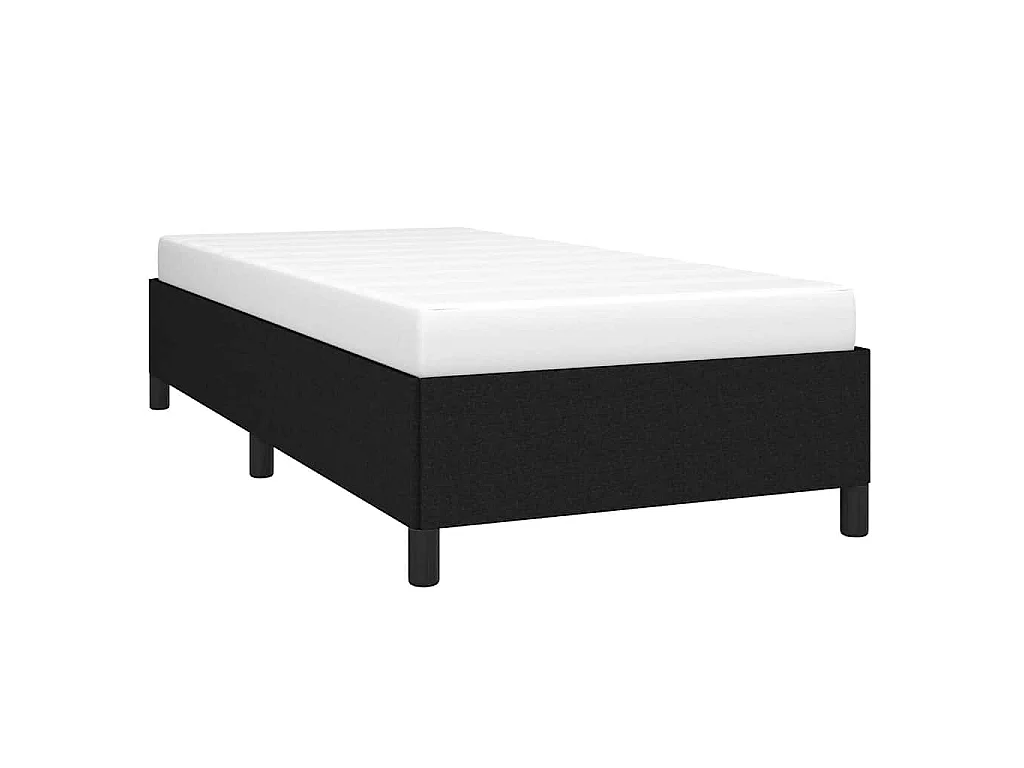 Cadre de lit sans matelas noir 100x200 cm tissu