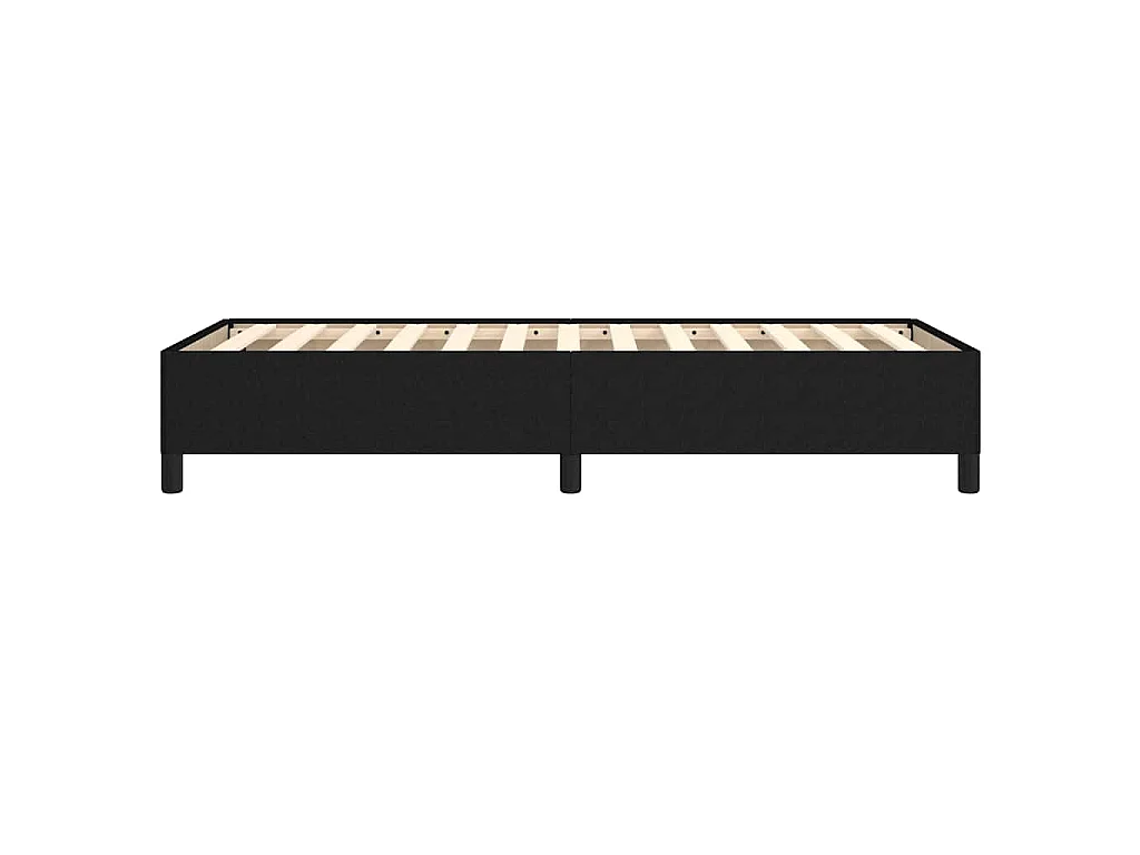 Cadre de lit sans matelas noir 100x200 cm tissu