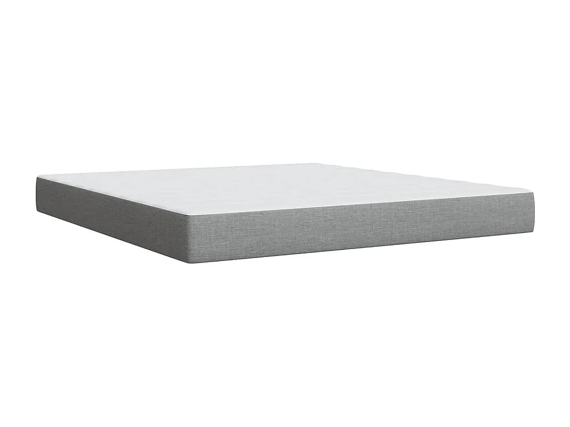 Giroletto a Molle con Materasso Grigio Chiaro180x200 cm Tessuto