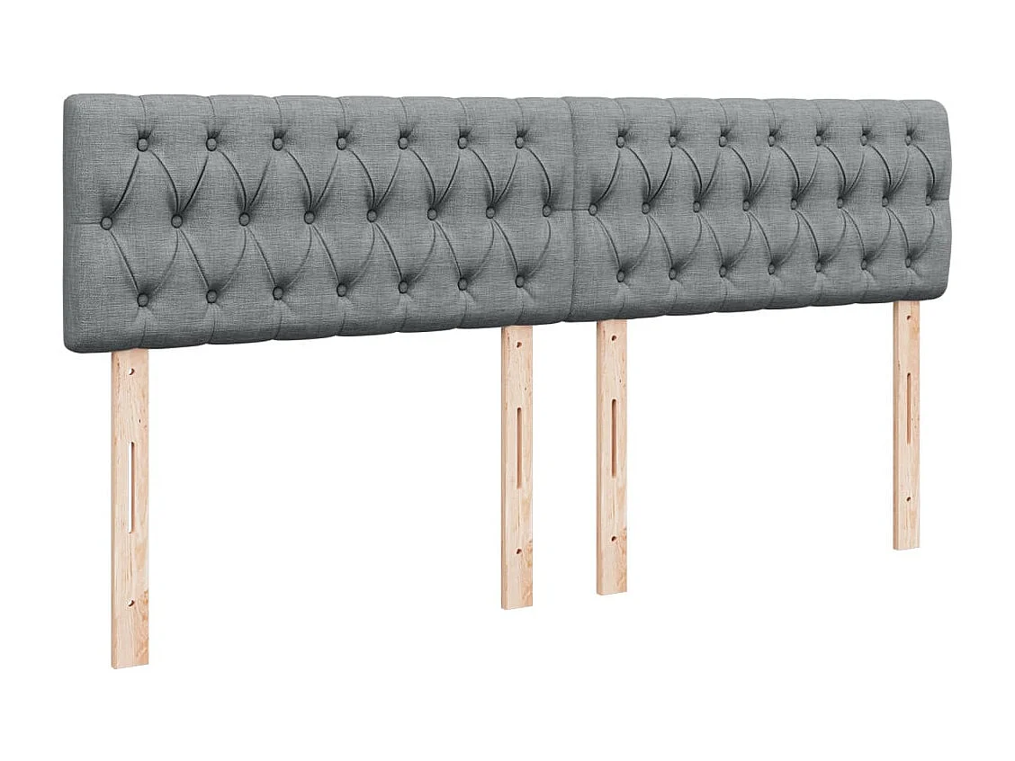 Giroletto a Molle con Materasso Grigio Chiaro180x200 cm Tessuto