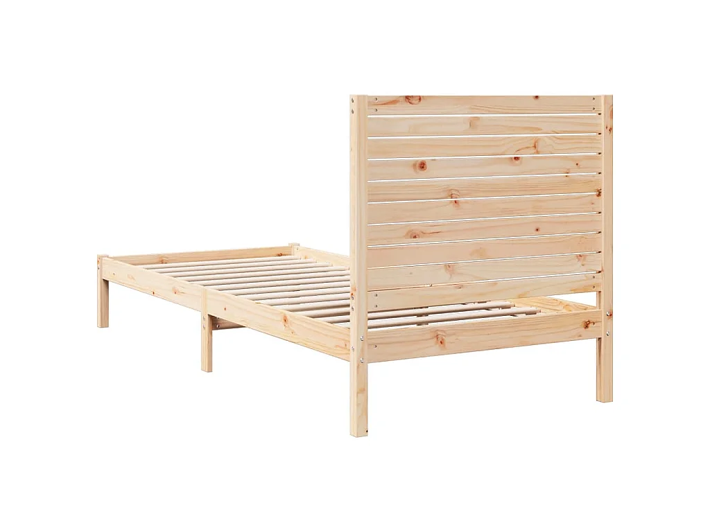 Cadre de lit extra long sans matelas 90x210 cm bois massif