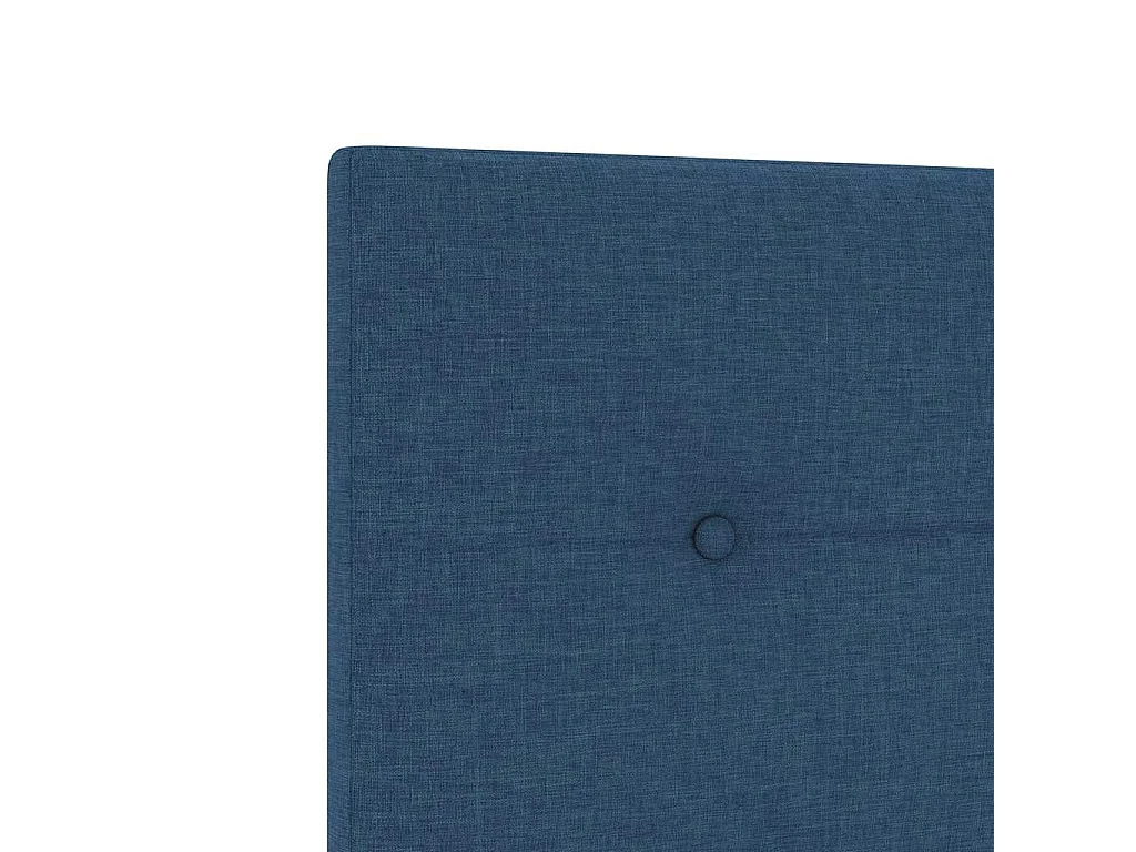 Cadre de lit avec tête de lit Bleu 90 x 200 cm tissu