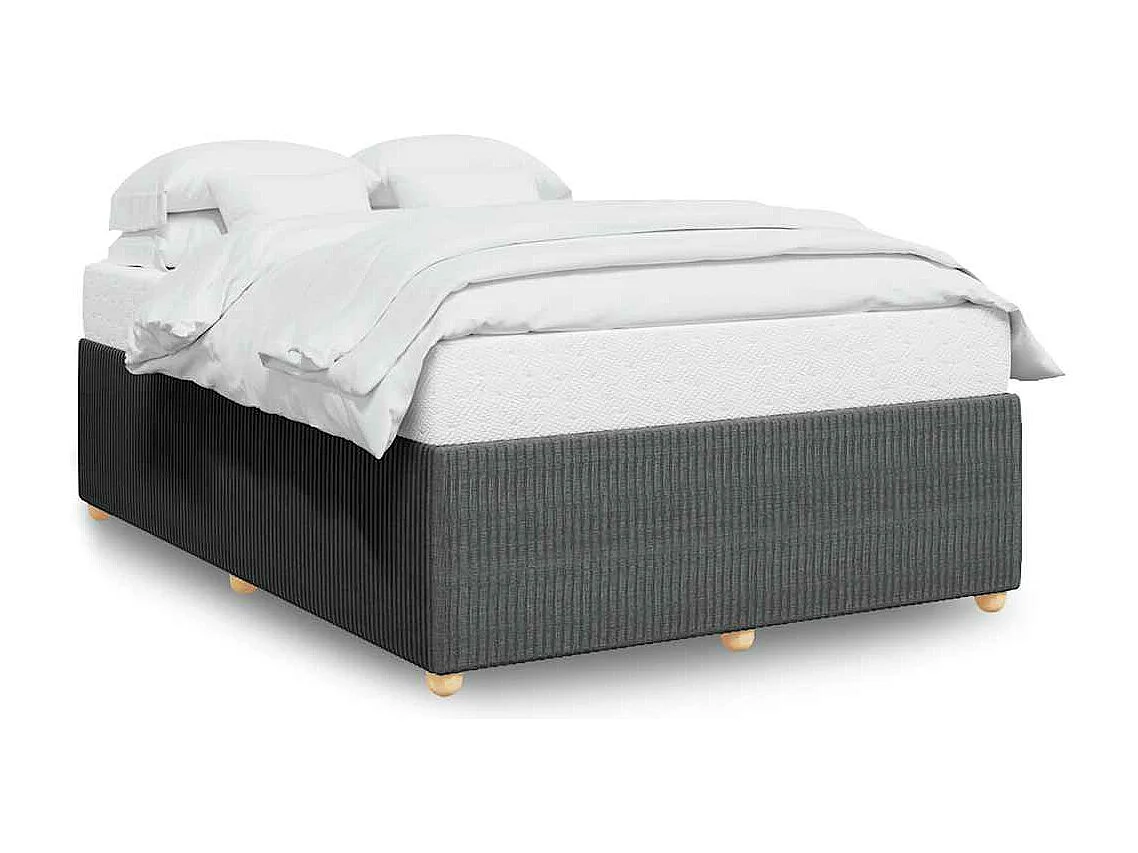 Bedframe zonder matras stof donkergrijs 140x190 cm