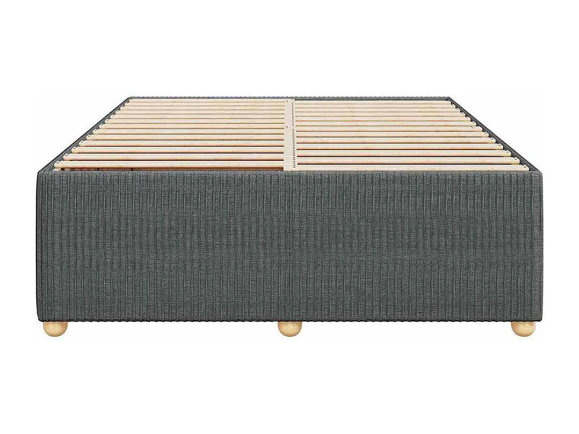 Bedframe zonder matras stof donkergrijs 140x190 cm