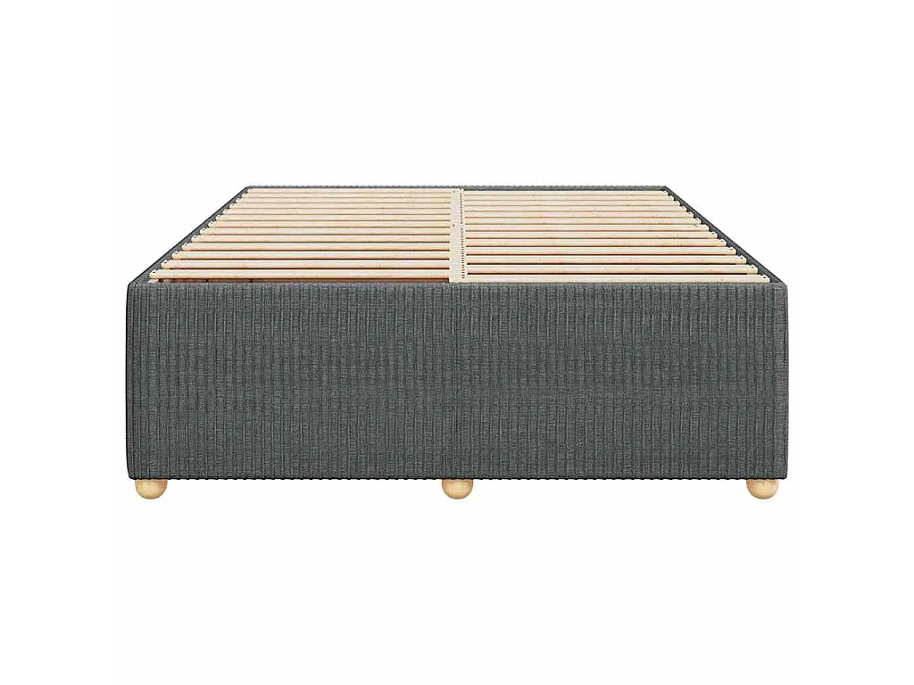 Bedframe zonder matras stof donkergrijs 140x190 cm
