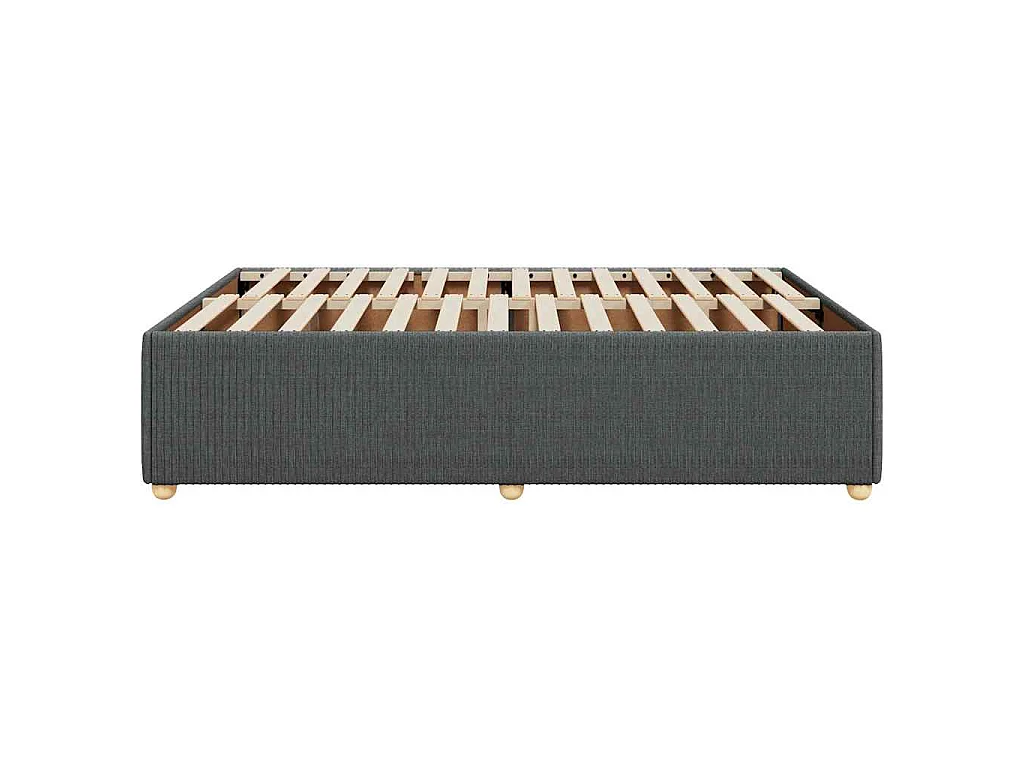 Bedframe zonder matras stof donkergrijs 140x190 cm