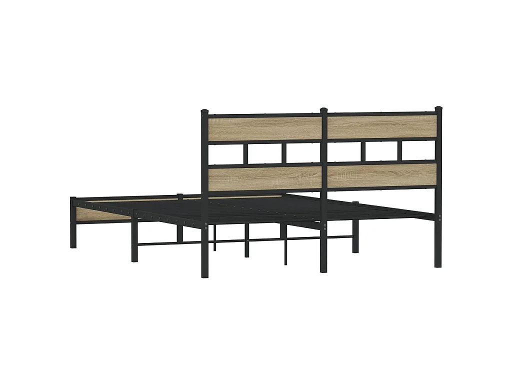 Cadre de lit sans matelas chêne sonoma 140x200 cm