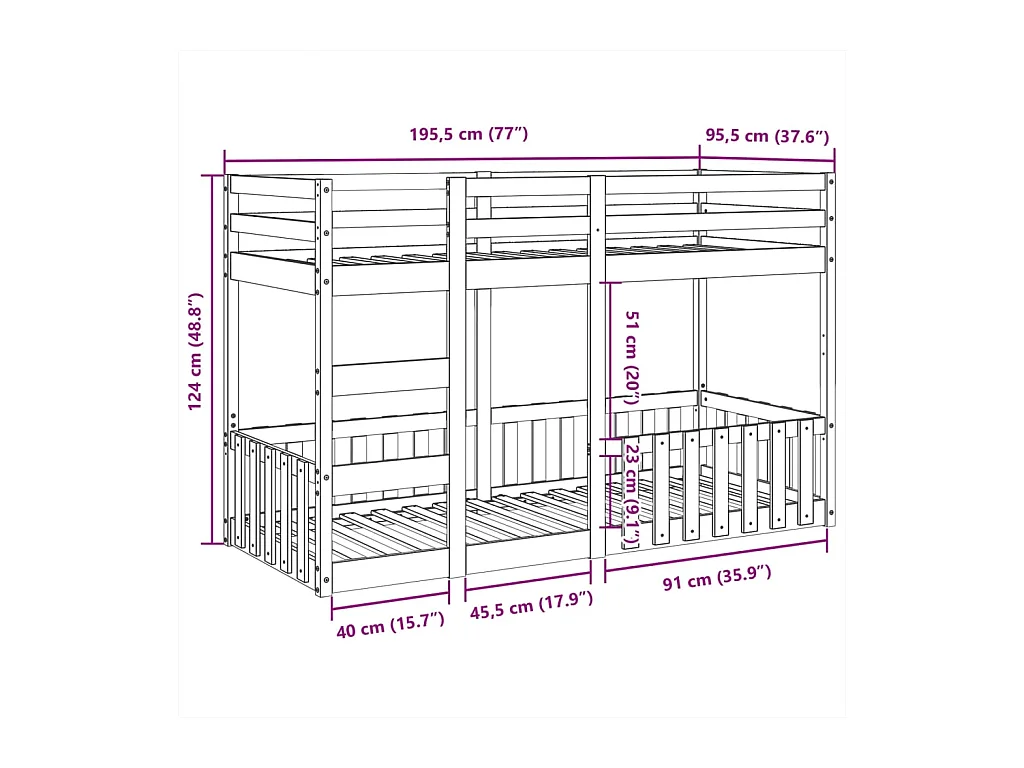 Beliche 90x190 cm madeira de pinho maciça branco