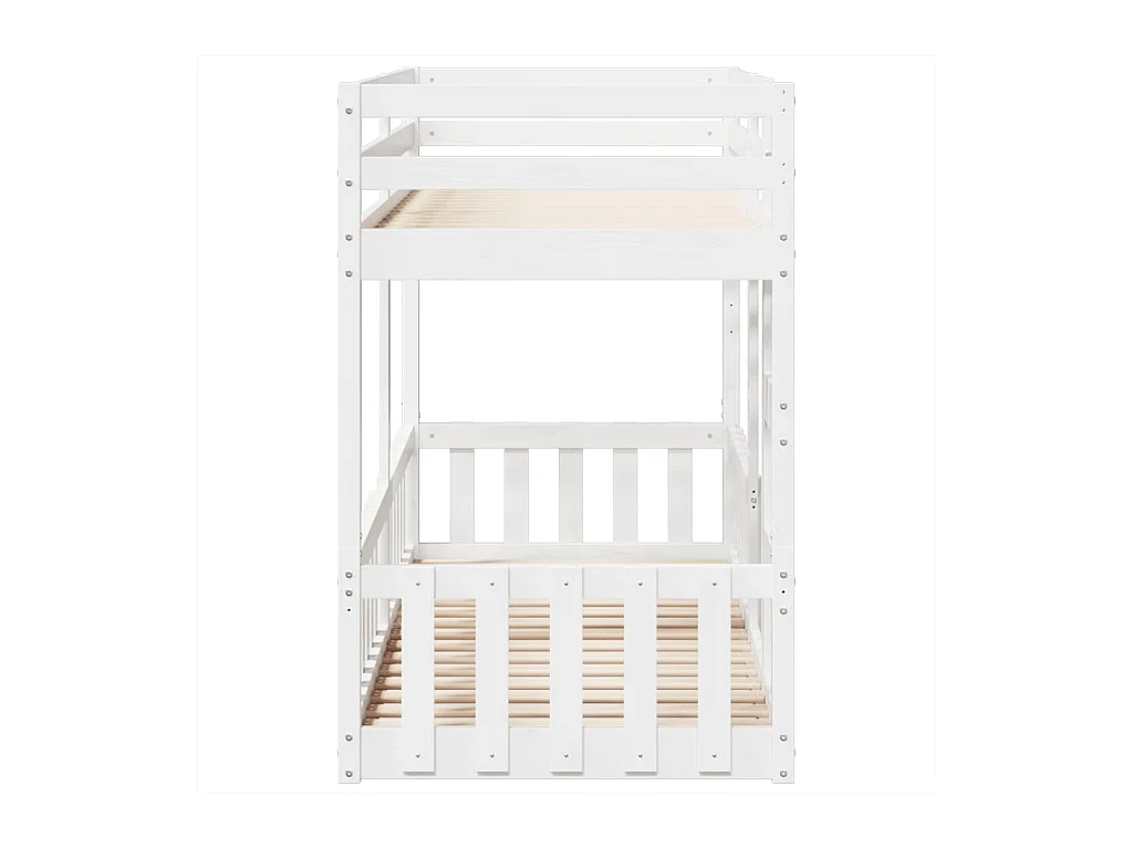 Lit superposé Blanc 90x190 cm Bois de pin massif