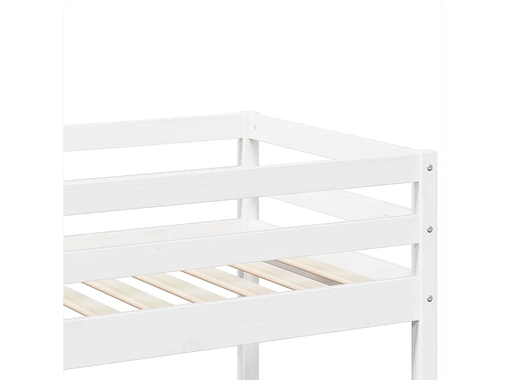 Stapelbed 90x190 cm massief grenenhout wit