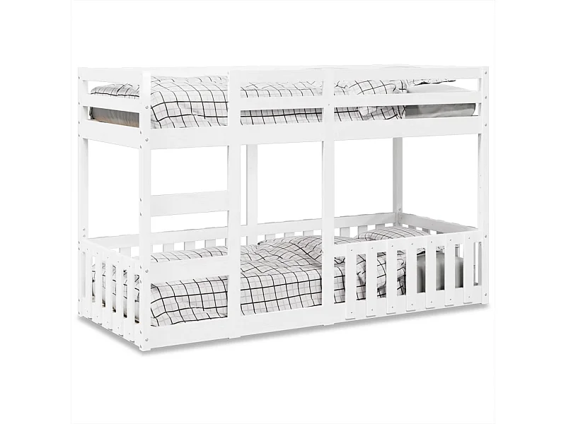 Stapelbed 90x190 cm massief grenenhout wit