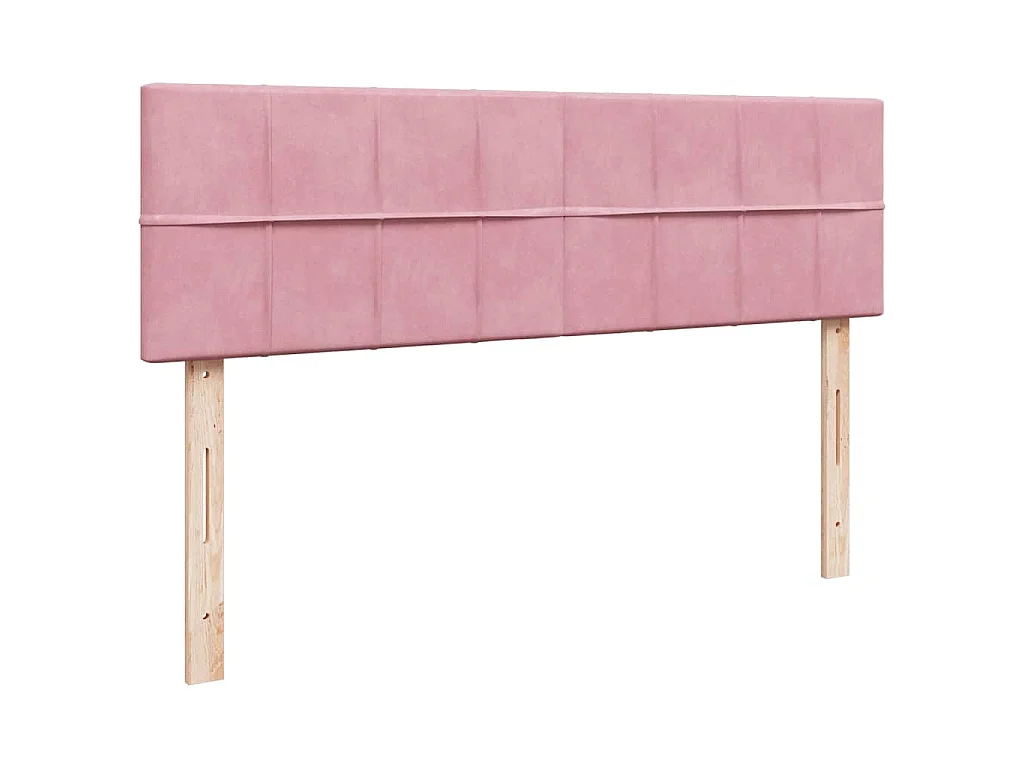 Estructura cama otomana colchón terciopelo rosa 140x200cm
