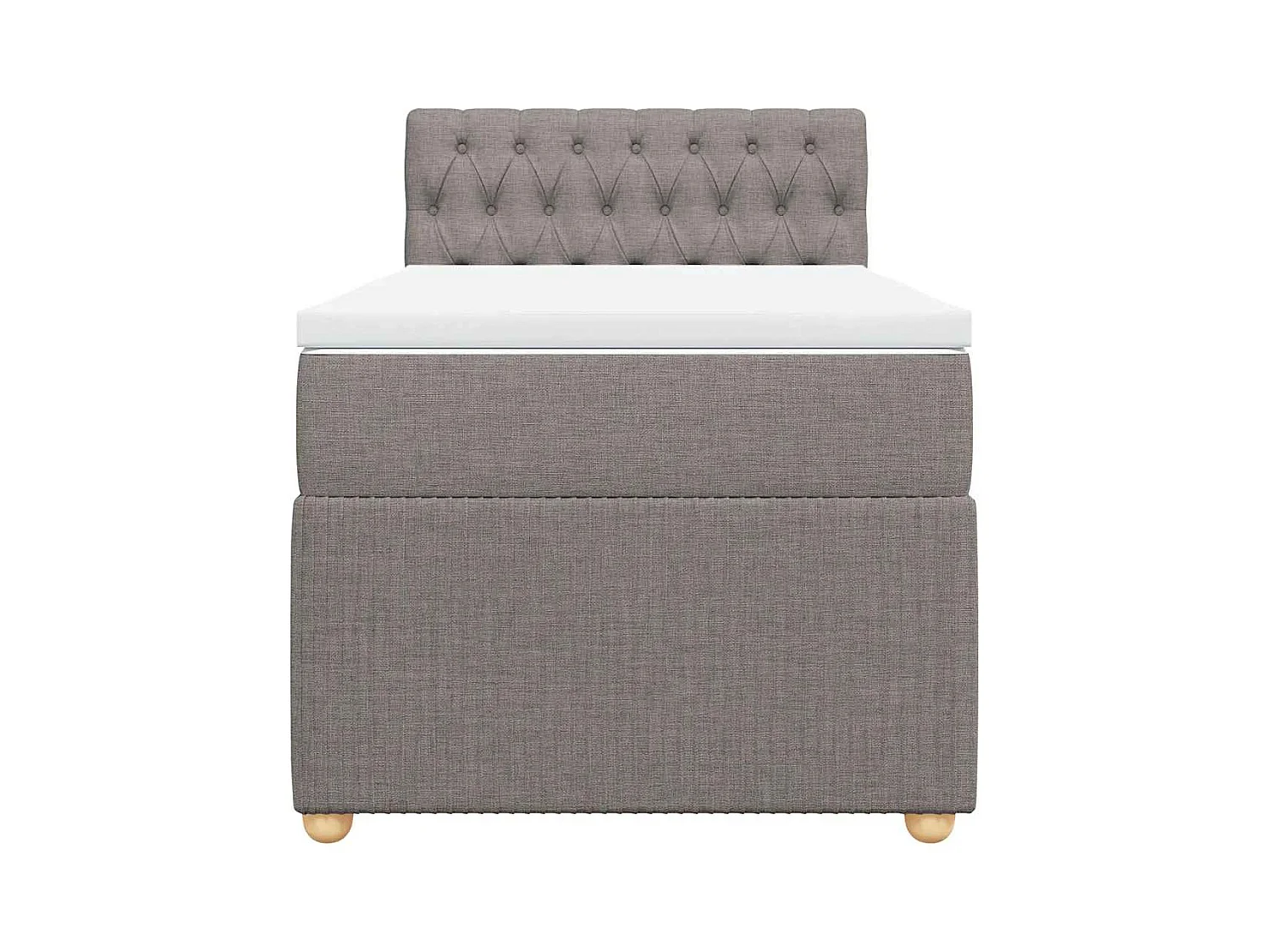Boxspringbett mit Matratze Taupe 100x200 cm Stoff