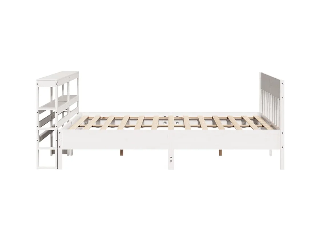 Massivholzbett ohne Matratze Weiß 180x200 cm Kiefernholz