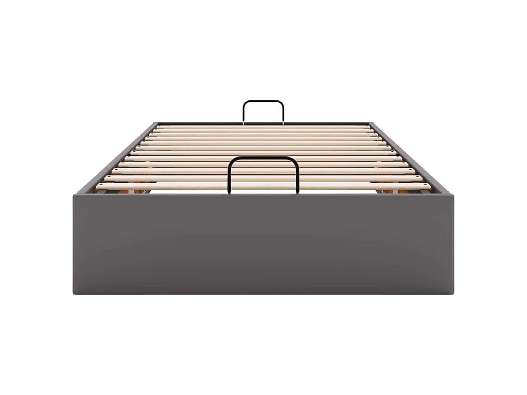 Bedframe zonder matras 100x200 cm kunstleer grijs